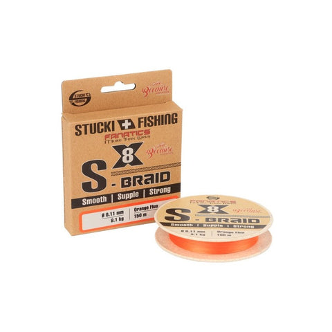 STUCKI S-BRAID X8 ORANGE FLUO 150 M