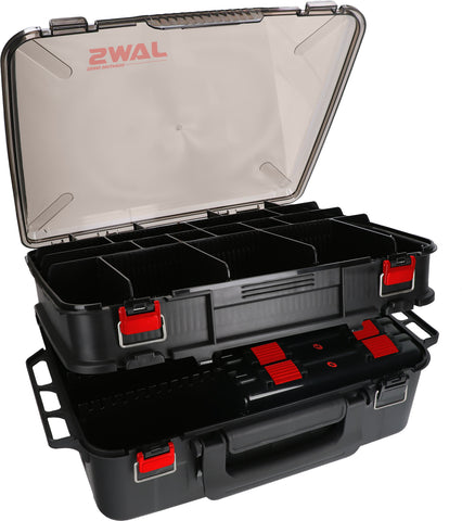 BOX - TWO-COMPARTMENT JAWS (47x34x19cm) - BLACK