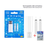 2 Aufladbare Batterien mit USB Ladegerät