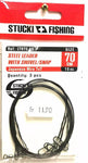 Stahlvorfach mit Karabiner und Snaps