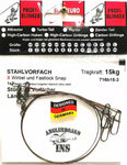 Stahlvorfach mit Wirbel und Fastlock Snap